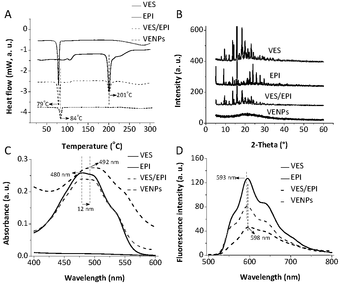 Epirubicin VES (vitamin E succinate) compound and preparation method and application thereof