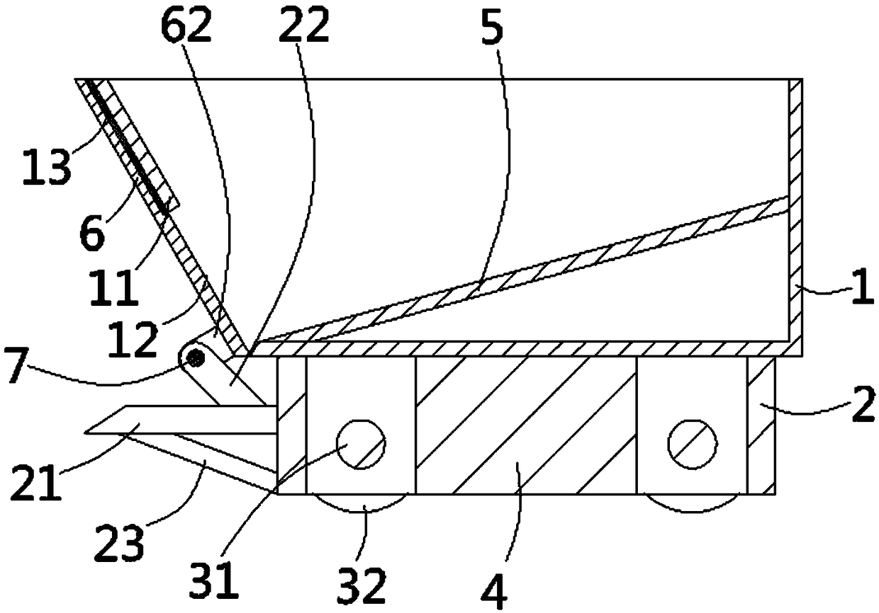 Mineral turnover car capable of discharging conveniently