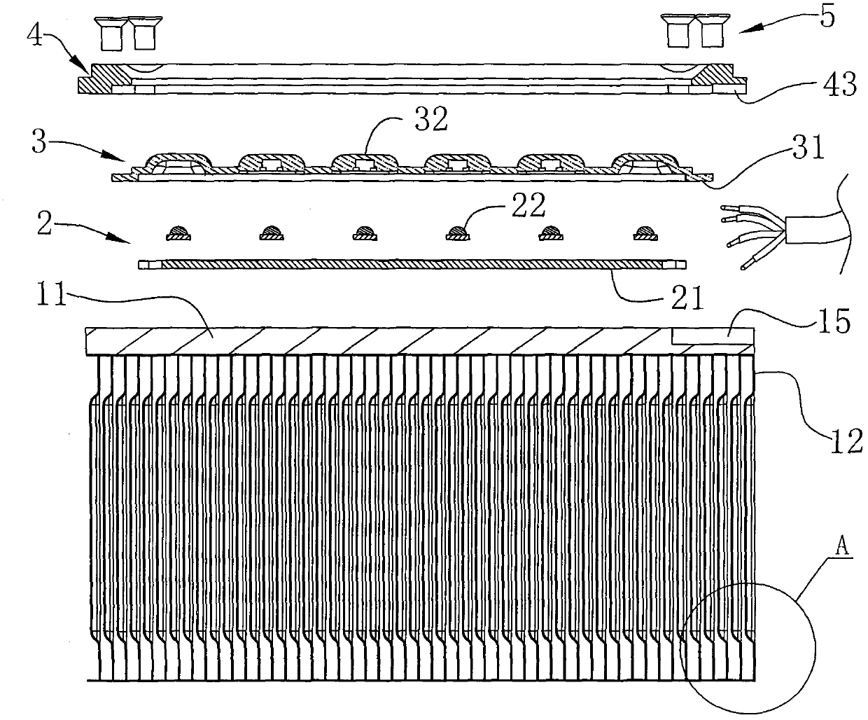 Heat-dissipating method of LED (Light-Emitting Diode) heat-dissipating module and LED heat-dissipating module