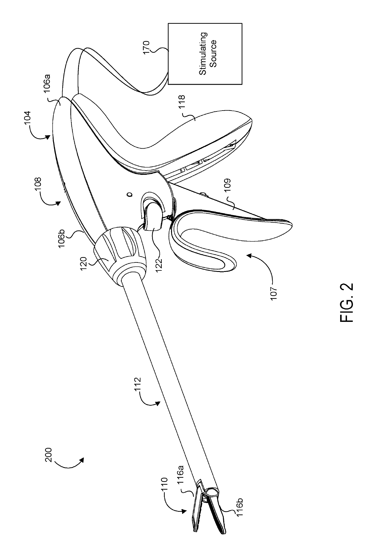 Medical device with a bilateral jaw configuration for nerve stimulation