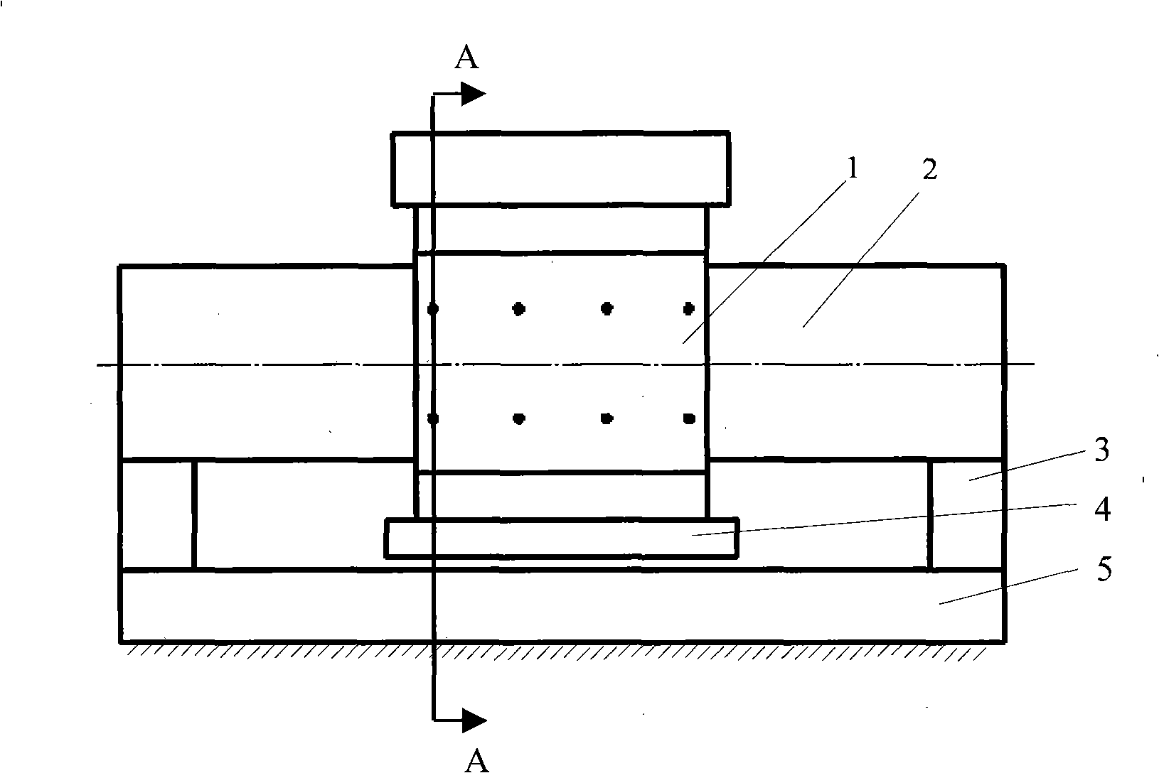 Horizontal gas/gas two-phase composite straight line reference method and apparatus based on gravity force balance