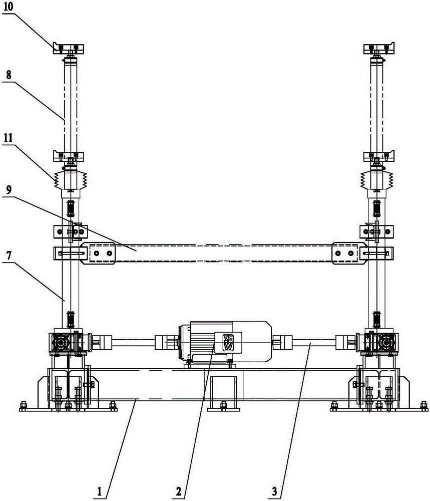 Four-guide-column type lifting machine