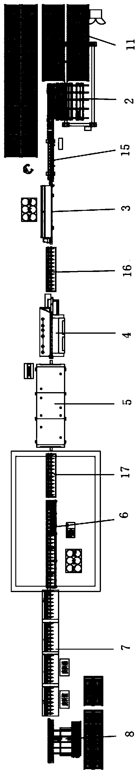 Intelligent line production system and cutting process thereof