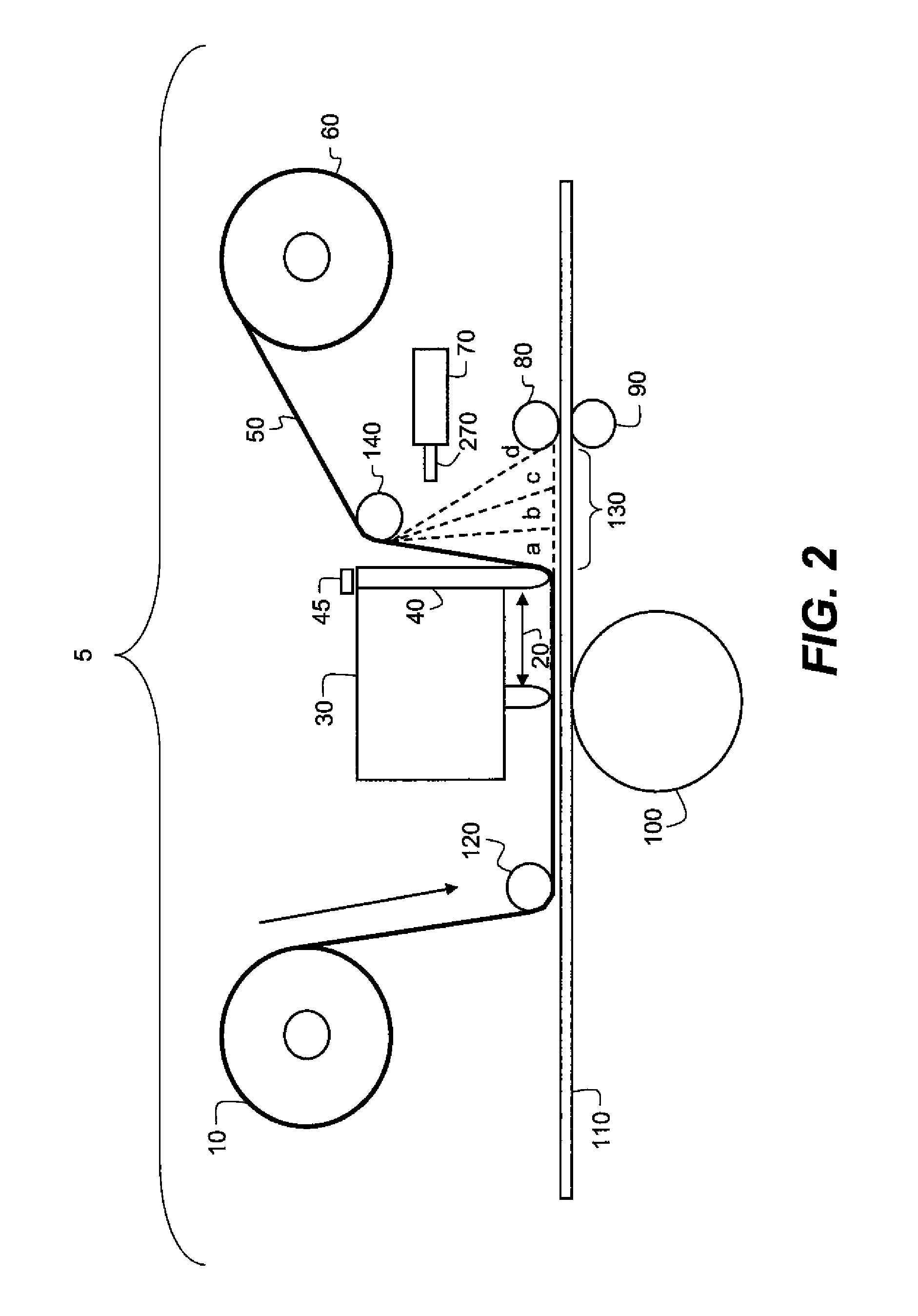 Apparatus for controlling peel position in a printer