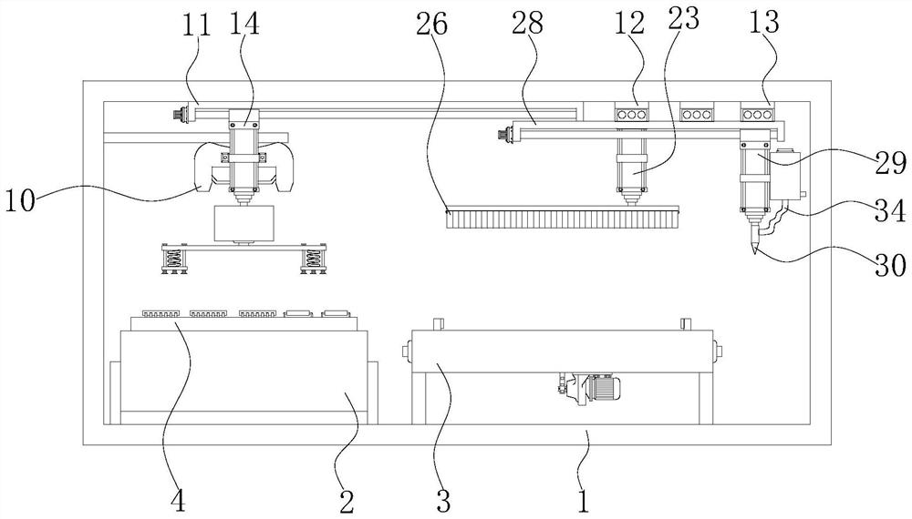 A scraping device for circuit board processing