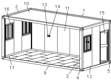 Method and structure for combining standard temporary houses into large room