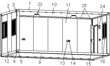 Method and structure for combining standard temporary houses into large room