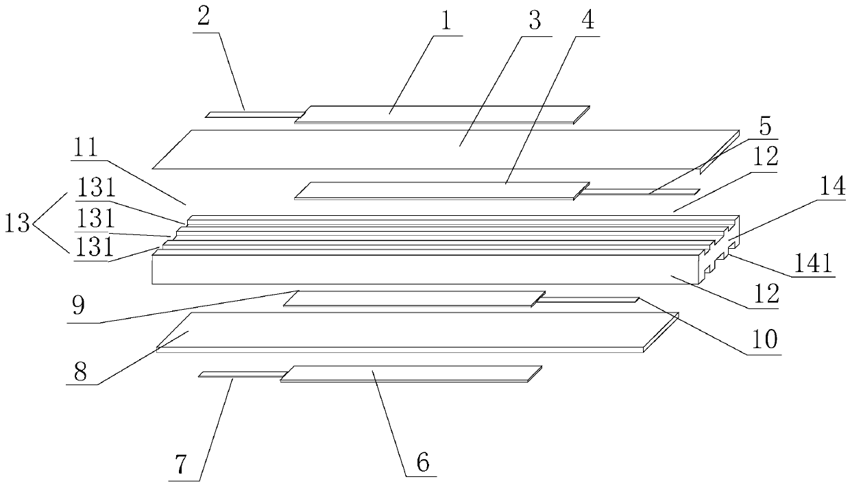 A flat-tube solid oxide battery structure and its preparation method for improving yield and single-cell power