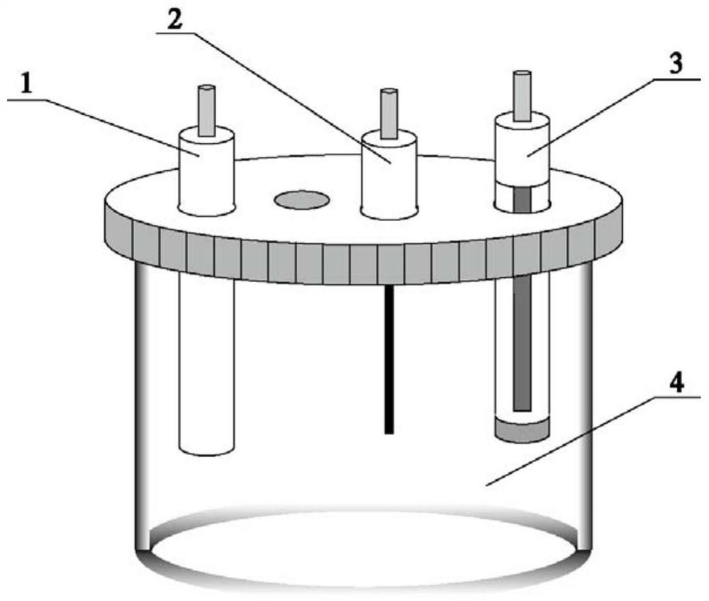 Non-enzymatic electrochemical sensor for detecting glutamic acid concentration and detection method adopting non-enzymatic electrochemical sensor