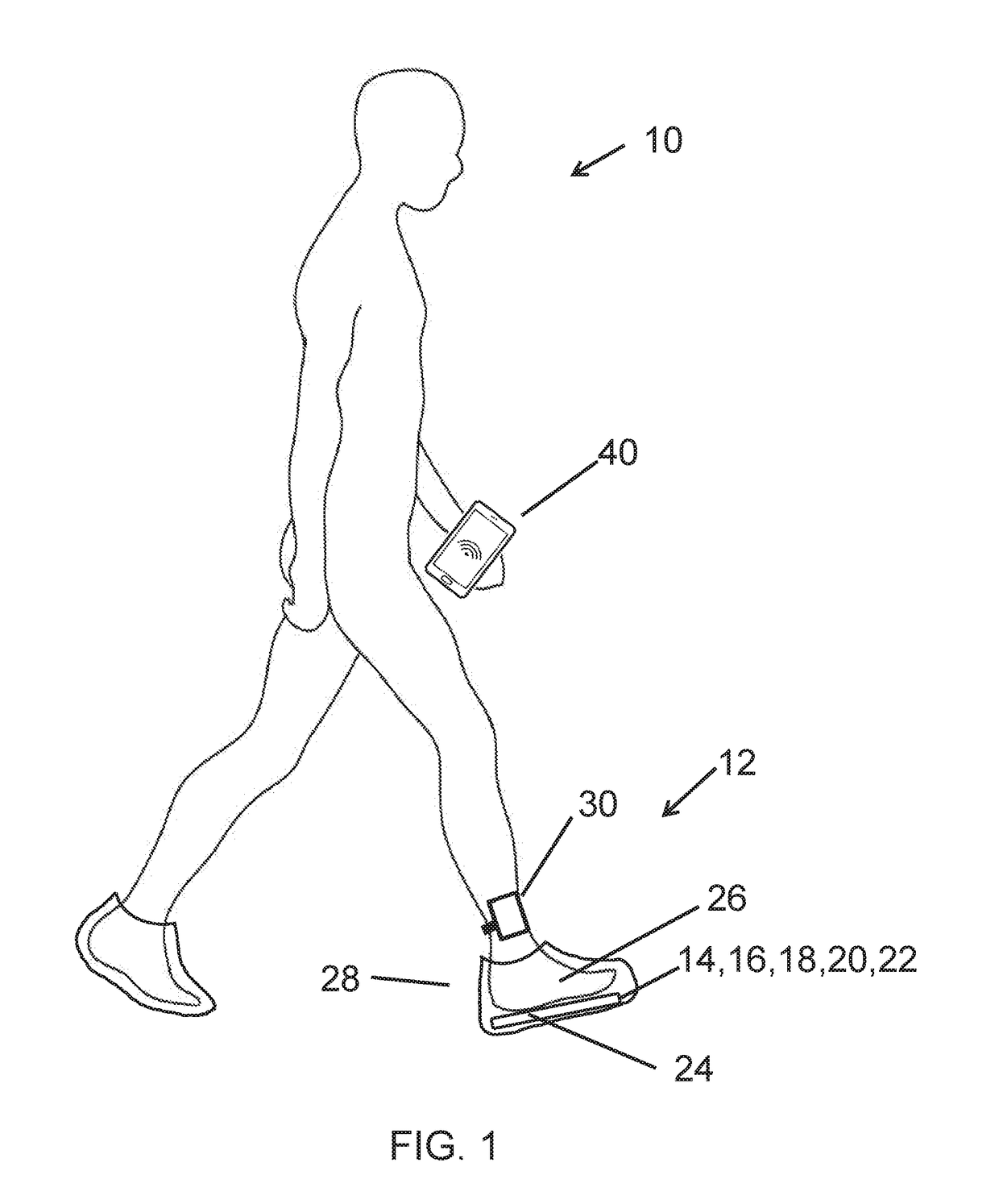 Passive five sensor insole real-time feedback device