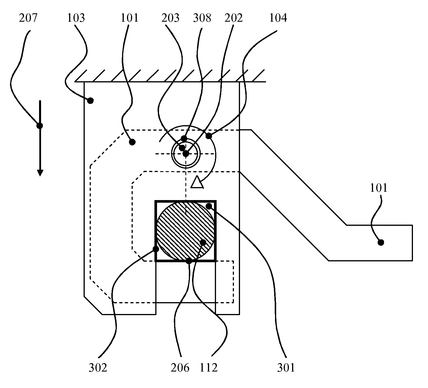 Release apparatus for a load on a device and underwater device