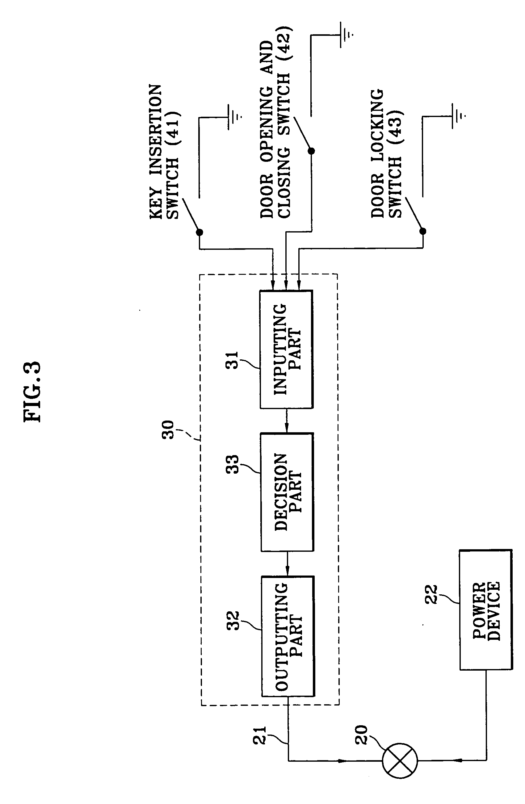 Light-emitting device indicating location of outside door handle