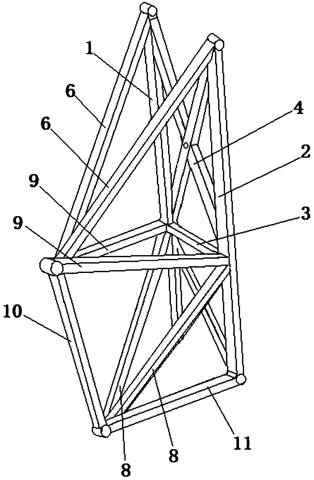 Foldable mechanical arm steel frame