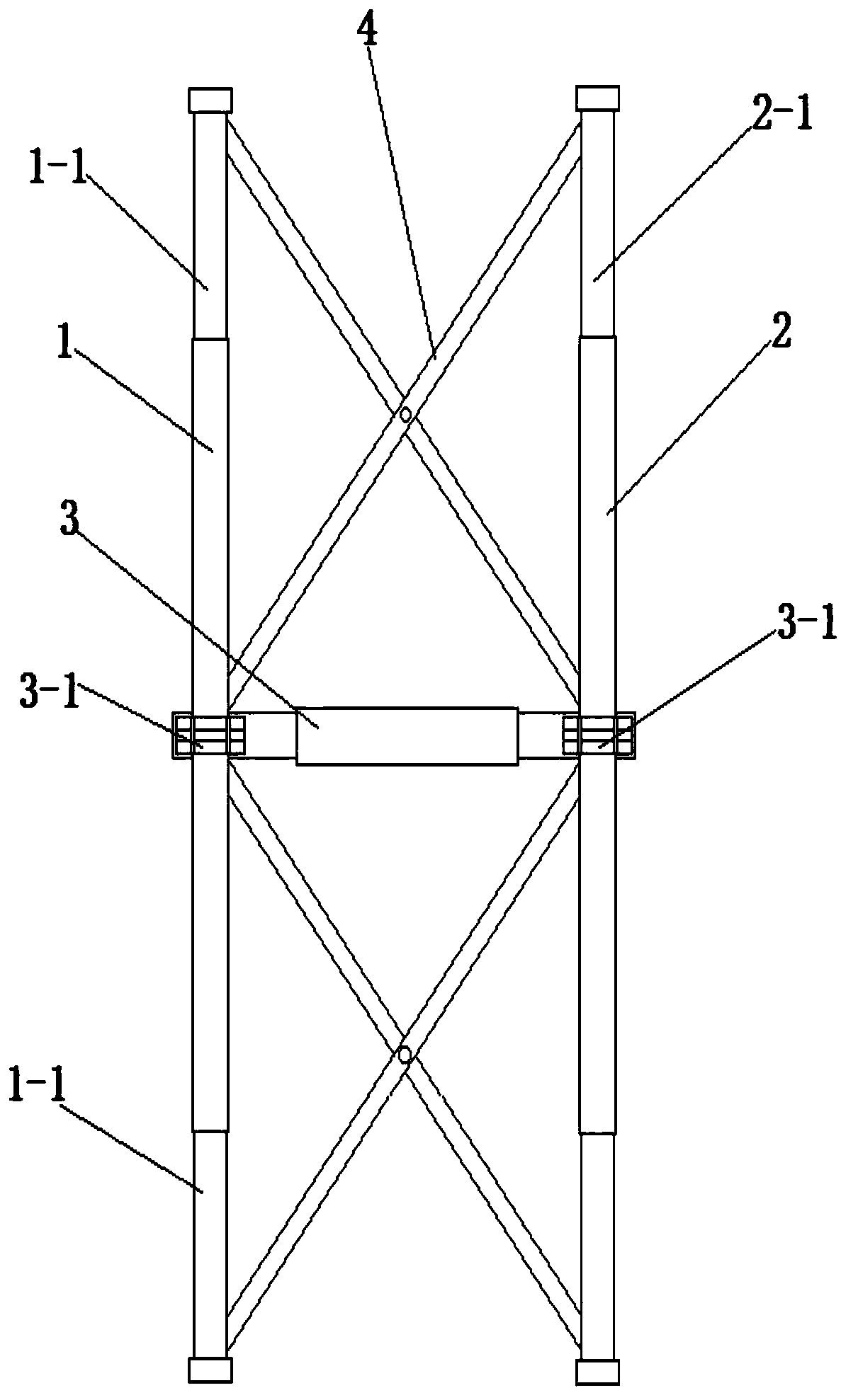 Foldable mechanical arm steel frame