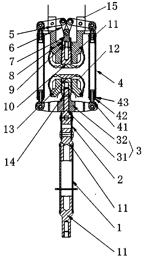 High-voltage switch and double-acting transmission system thereof