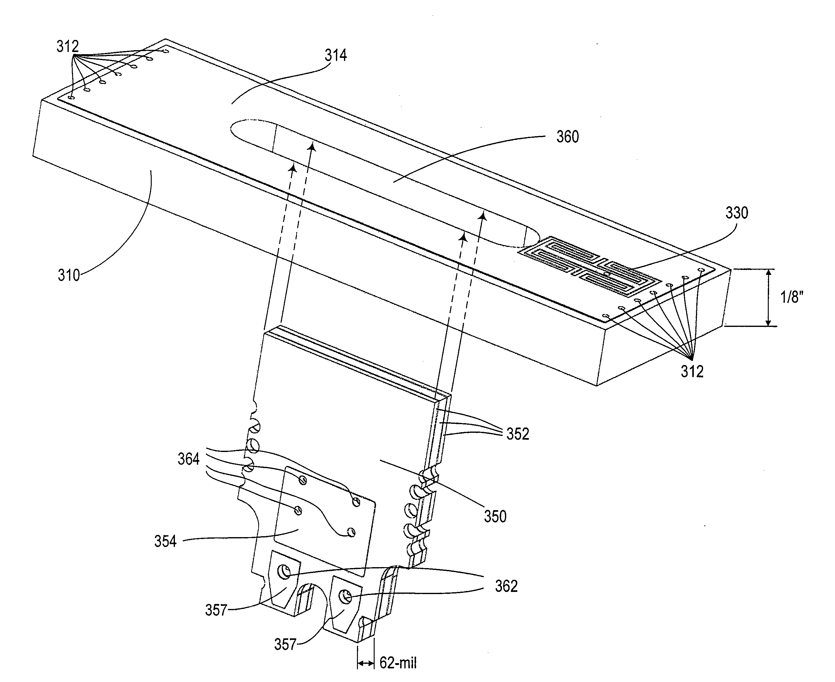 Compact radio frequency transmitting and receiving antenna and control device employing same