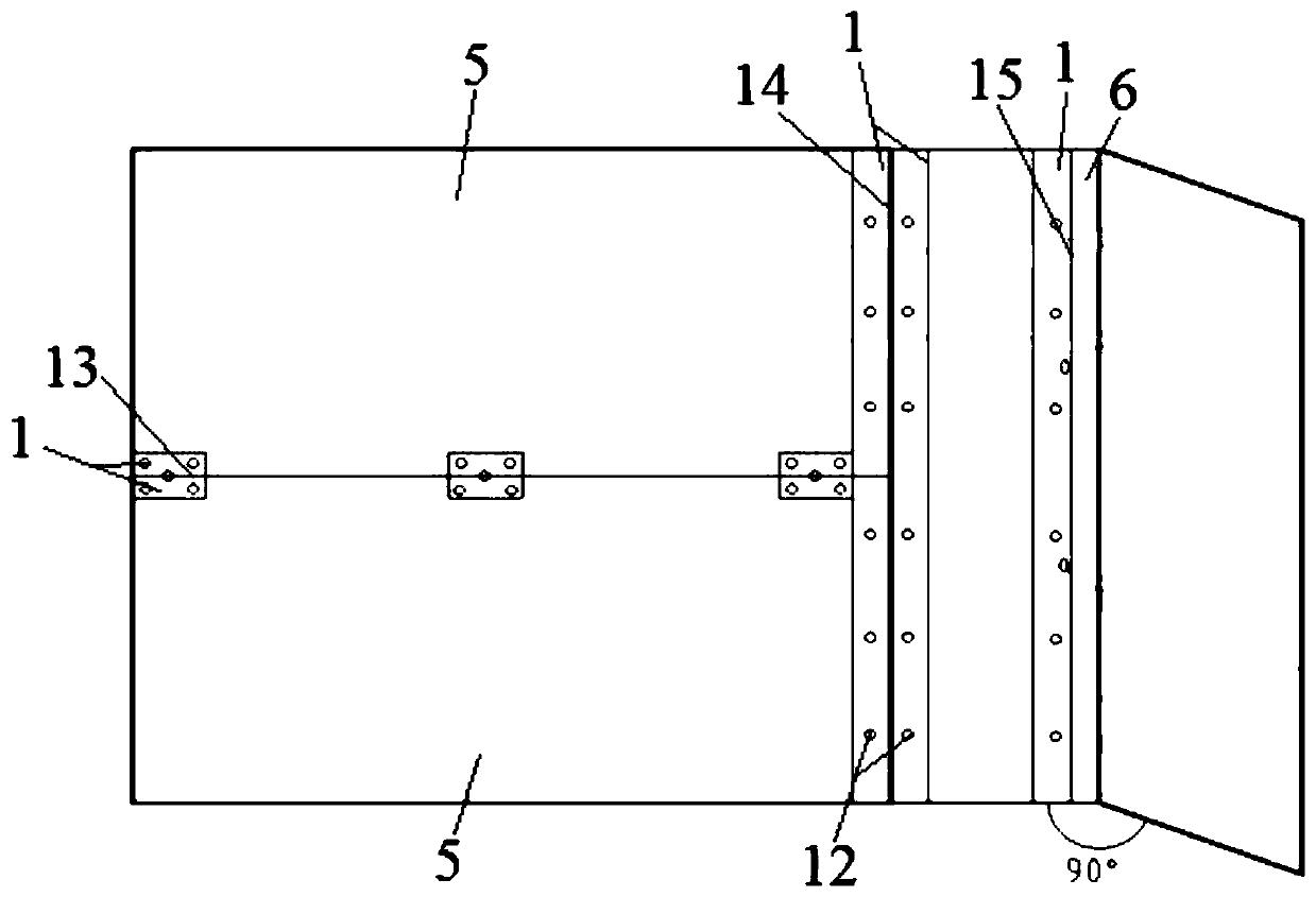 Steel angel set, steel channel set for splicing of timber formwork, and construction method