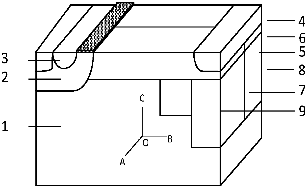 Element semiconductor lateral super-junction double-diffused transistor with function of optimizing lateral and longitudinal electric fields synchronously