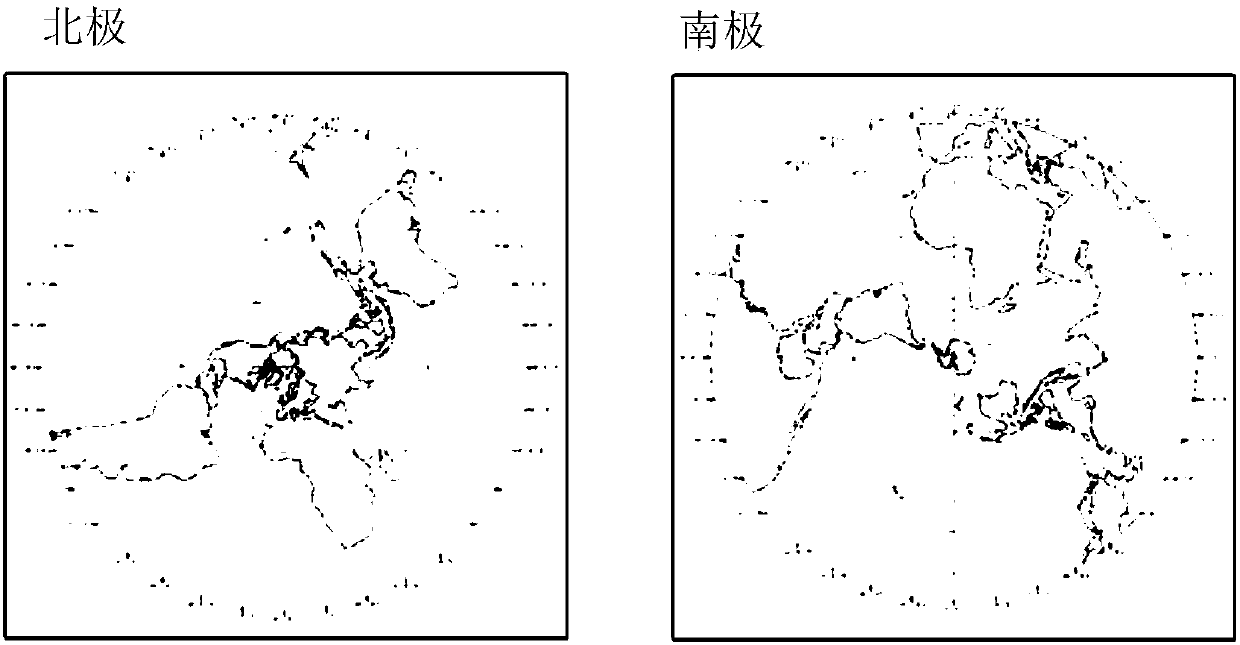 Global map data storage and organization method and calling method