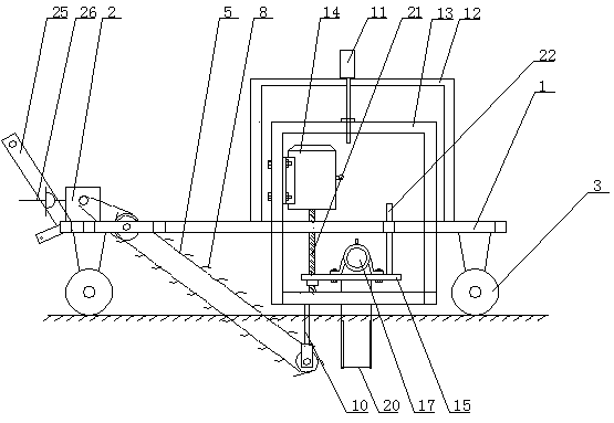 A positioning type yam excavator