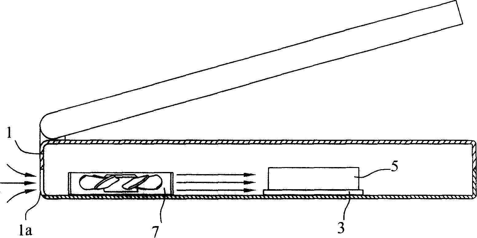 Cooling structure of electronic device