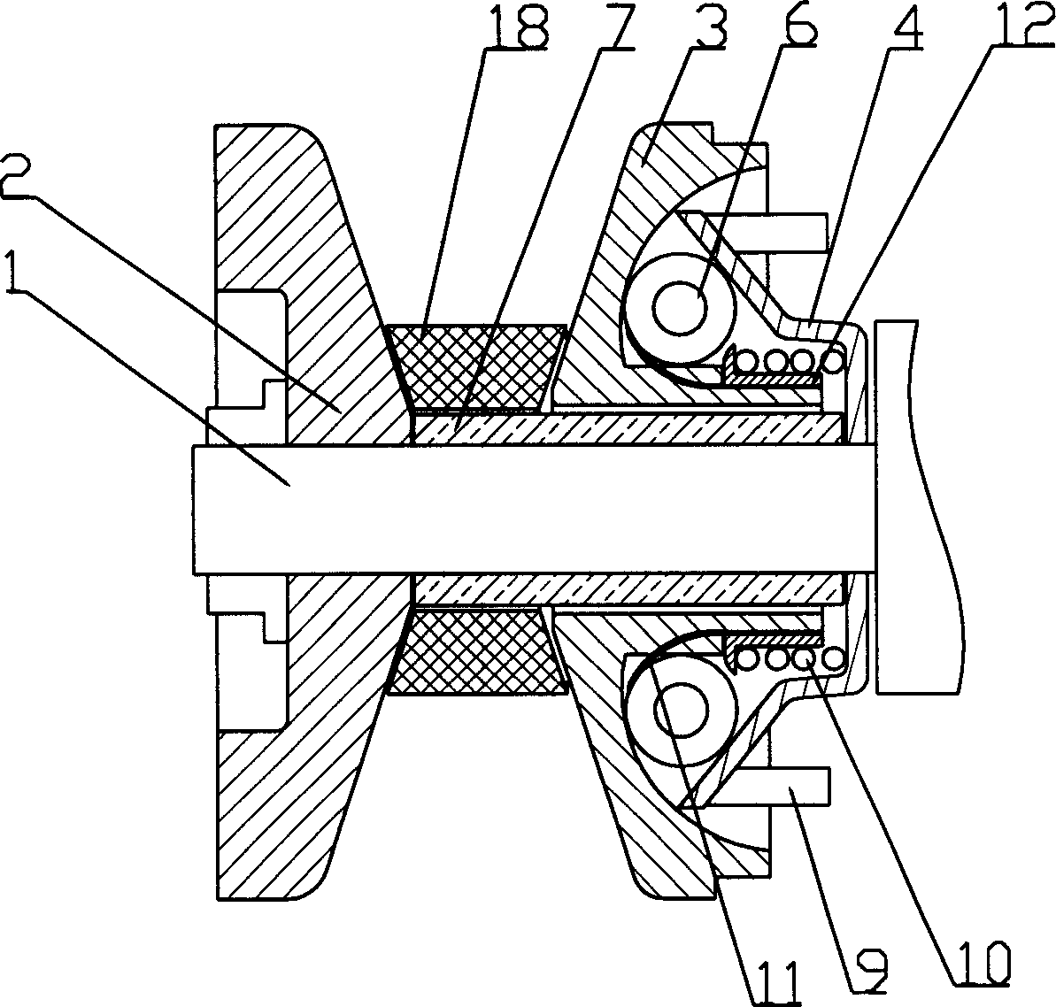 Driving gear for stepless speed change device for motor cycle