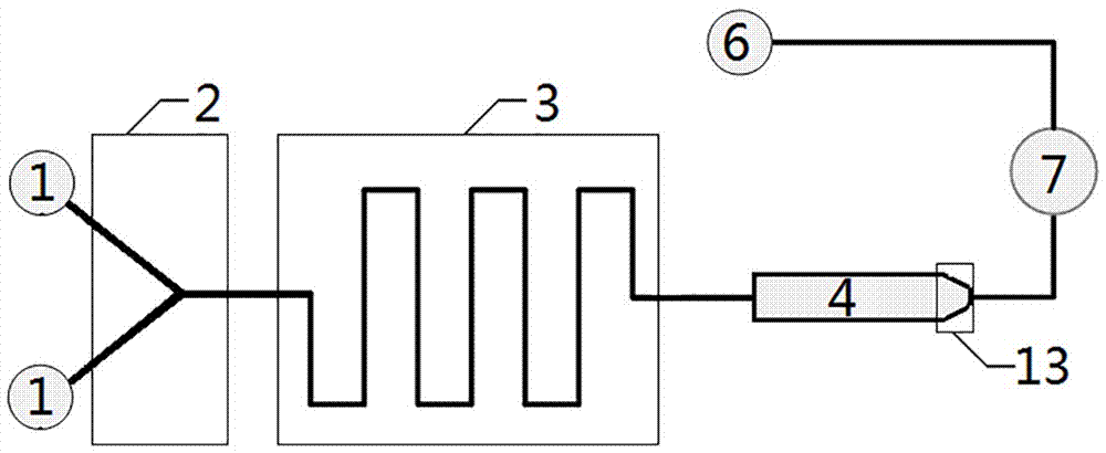 Micro-total analysis system chip used for integral detection of heavy metal ions