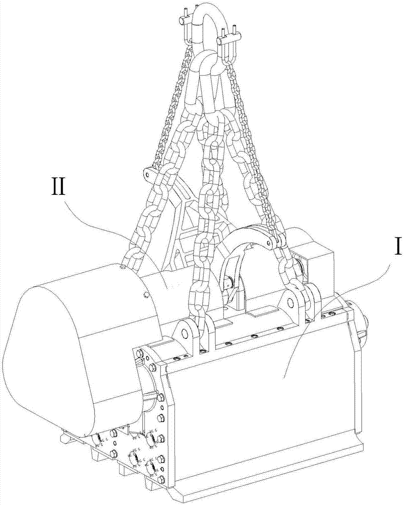 Double-arm drying type hoisting permanent magnet