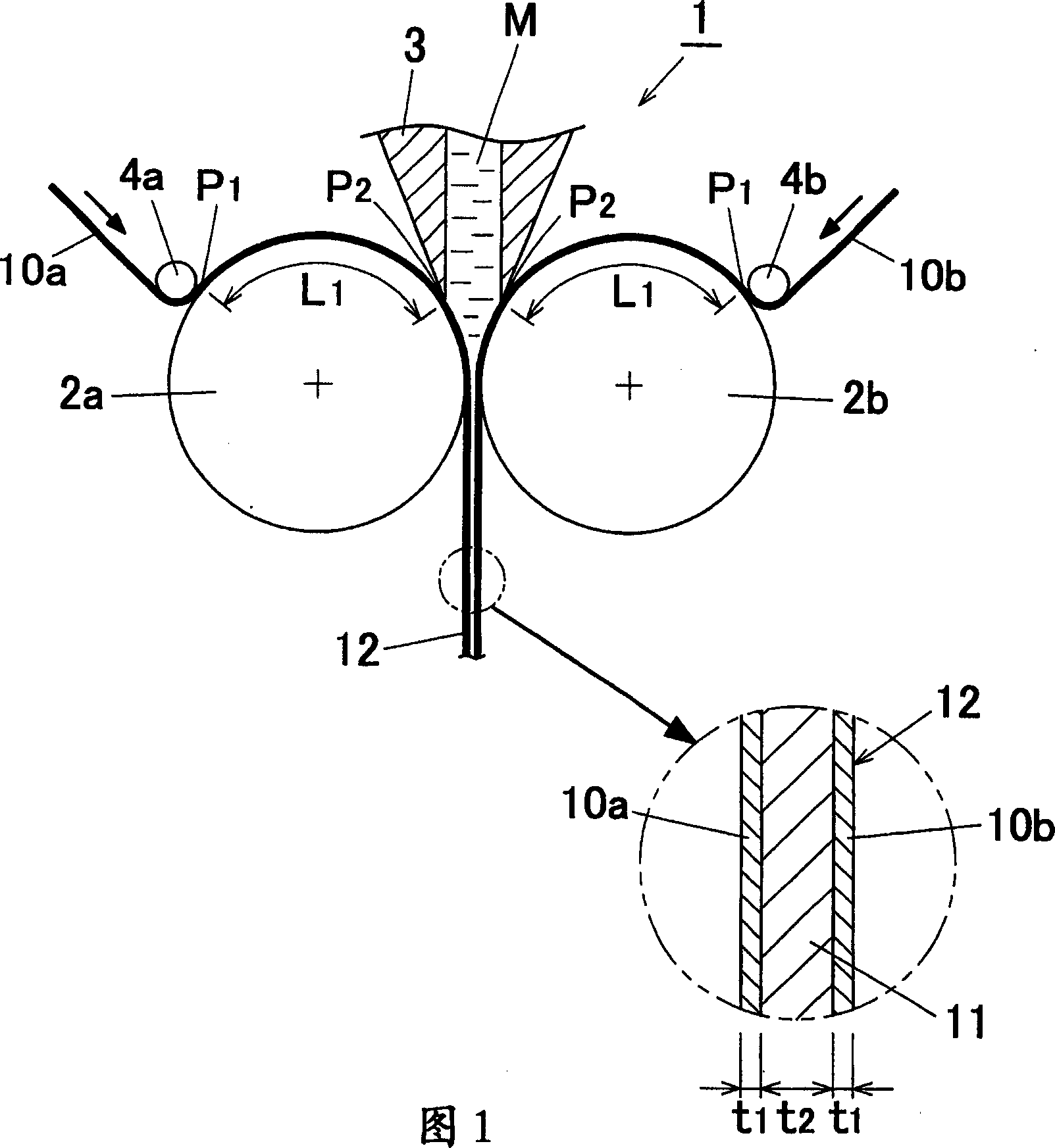 Clad material, method for manufacturing said clad material, and apparatus for manufacturing said clad material