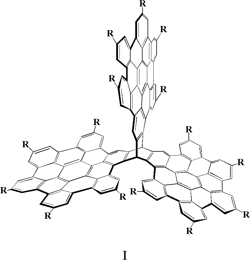 Three-dimensional nanometer graphene based on triptycene and preparation method thereof