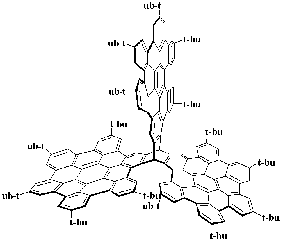 Three-dimensional nanometer graphene based on triptycene and preparation method thereof