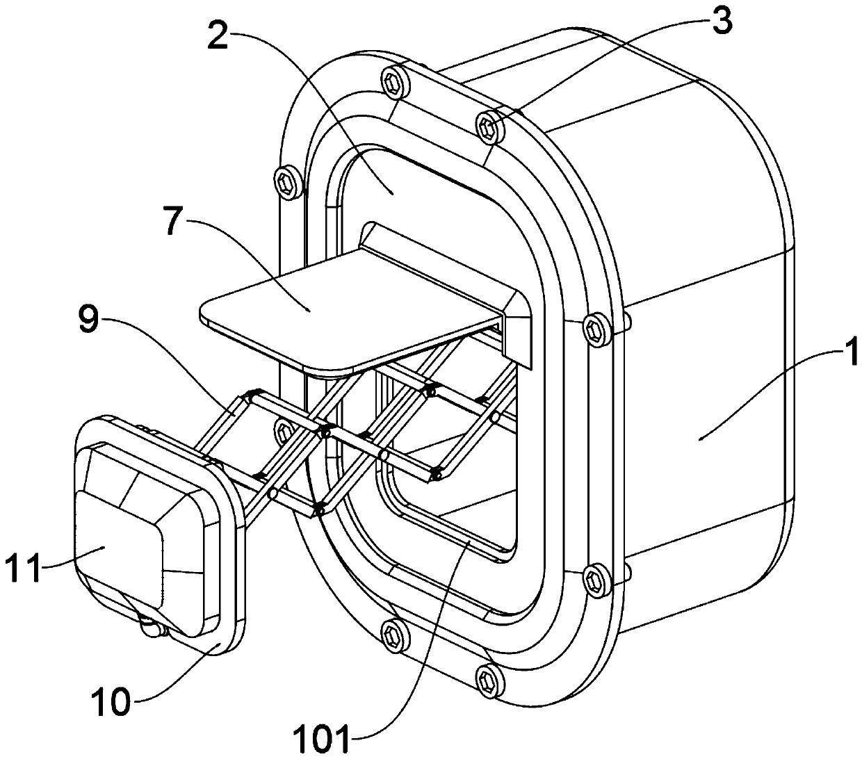 Automatic agricultural machine hidden positioning antenna based on Beidou positioning