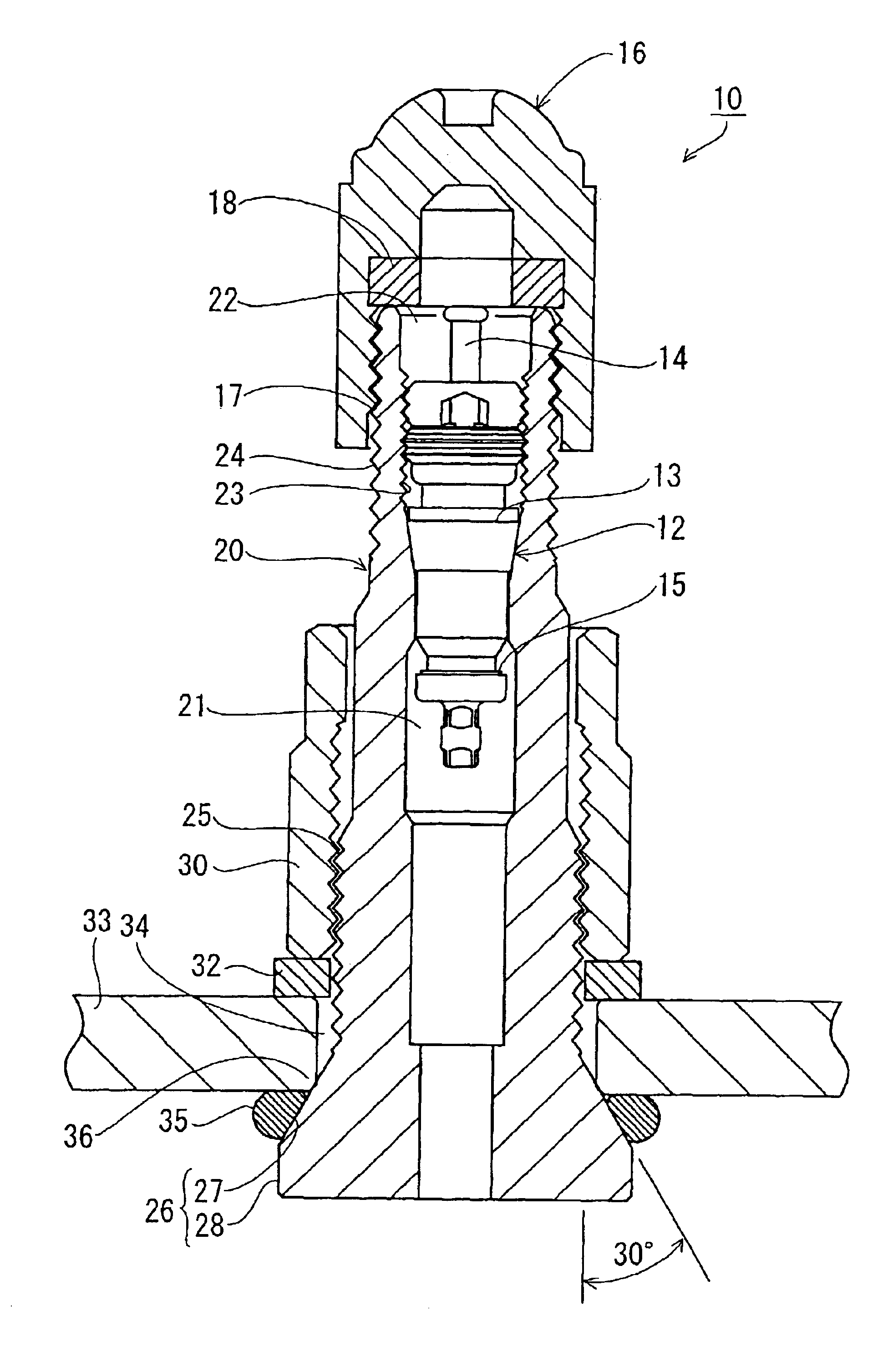 Valve and sealing structure therefor