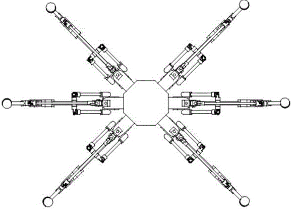 Hexapod robot driven by parallel connecting rods