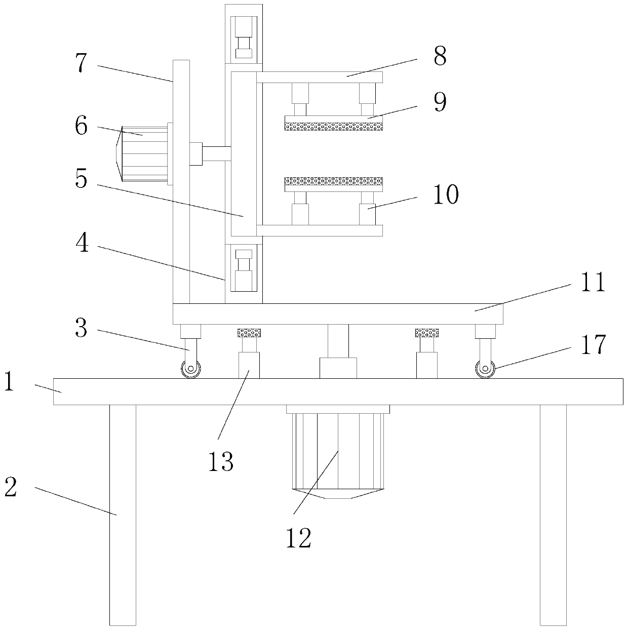 Fixing device for metal product machining