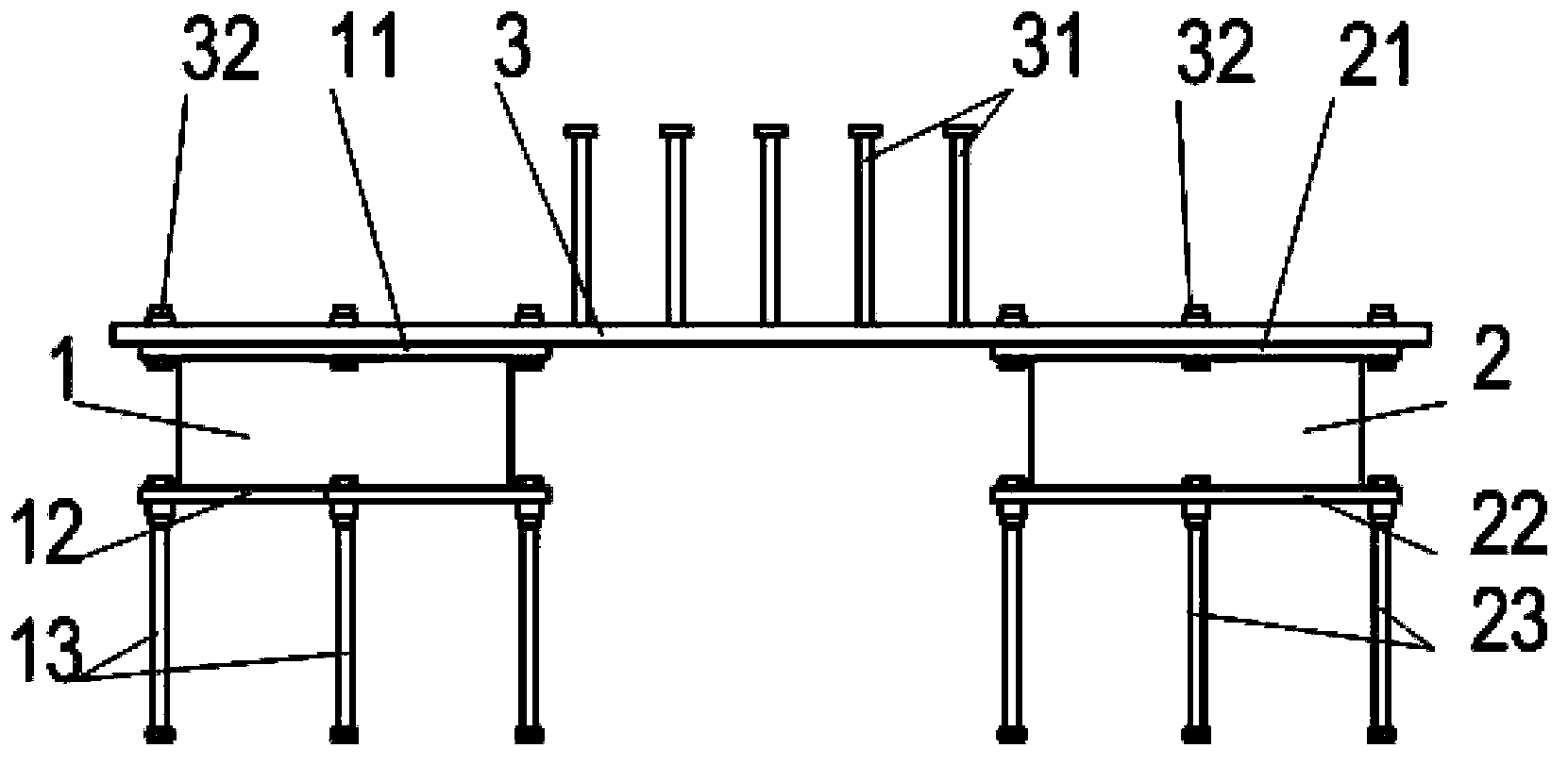 Connected support applicable to mounting precast beam