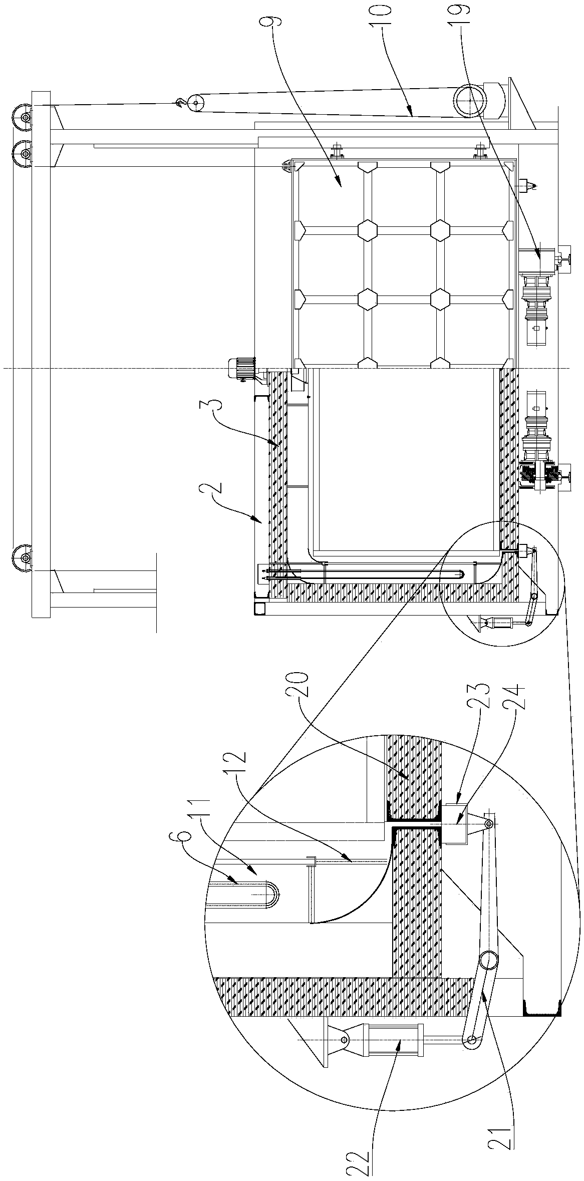 Heat circulation trolley furnace