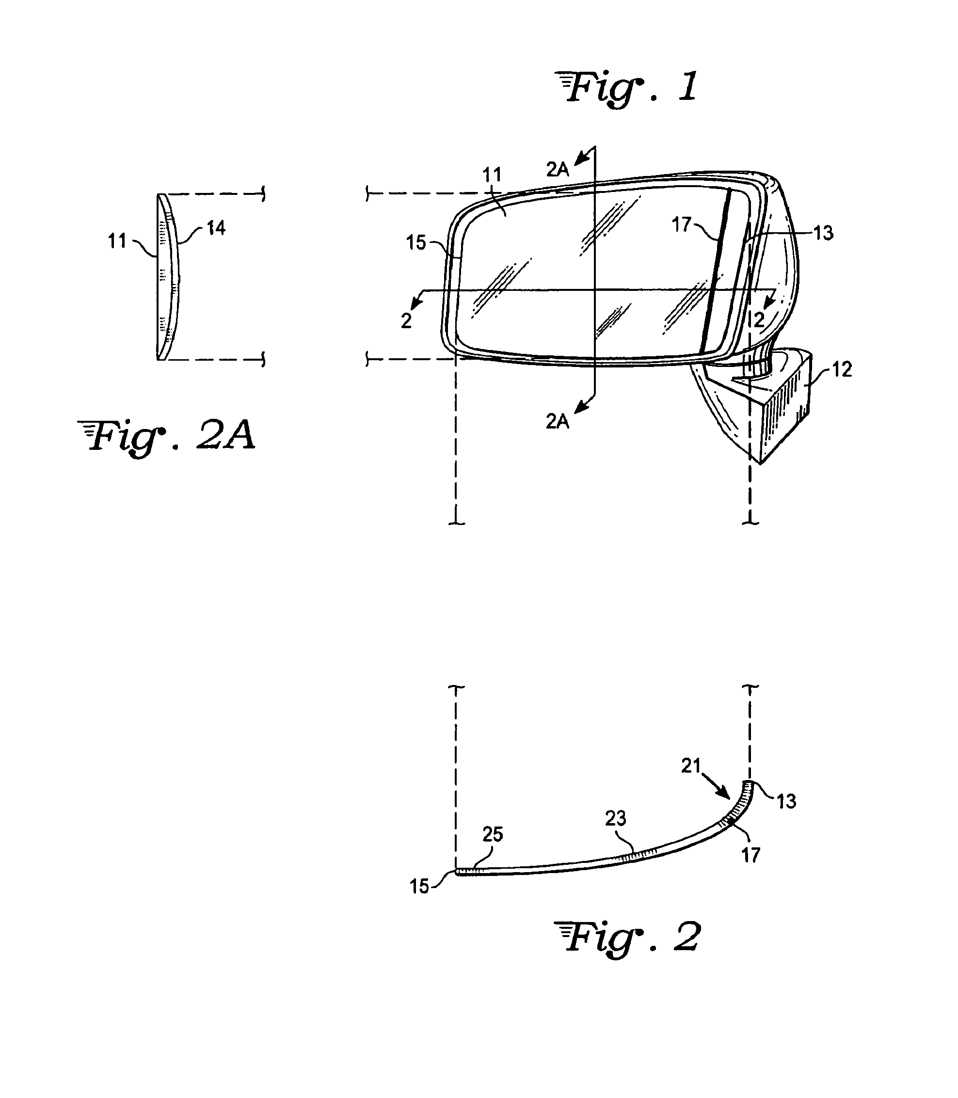 Alignment device for automotive side view mirror