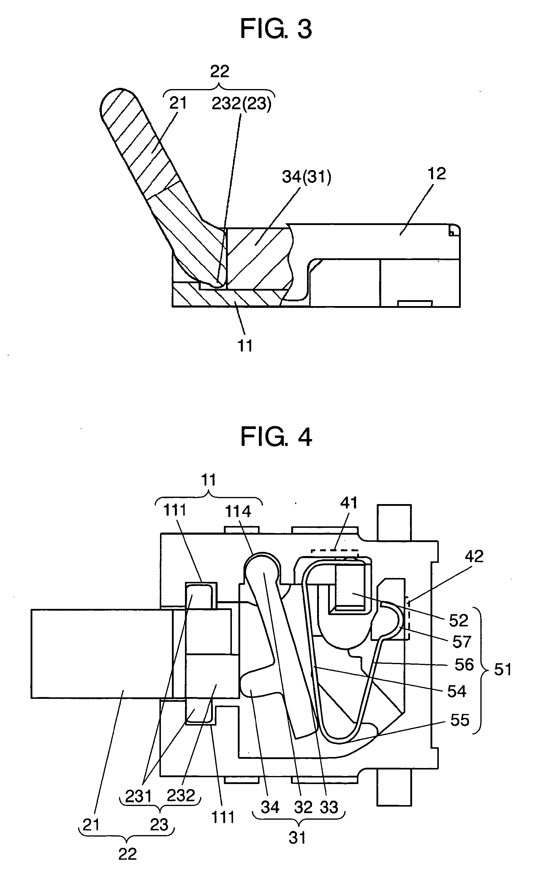 Switch having resilient operating section