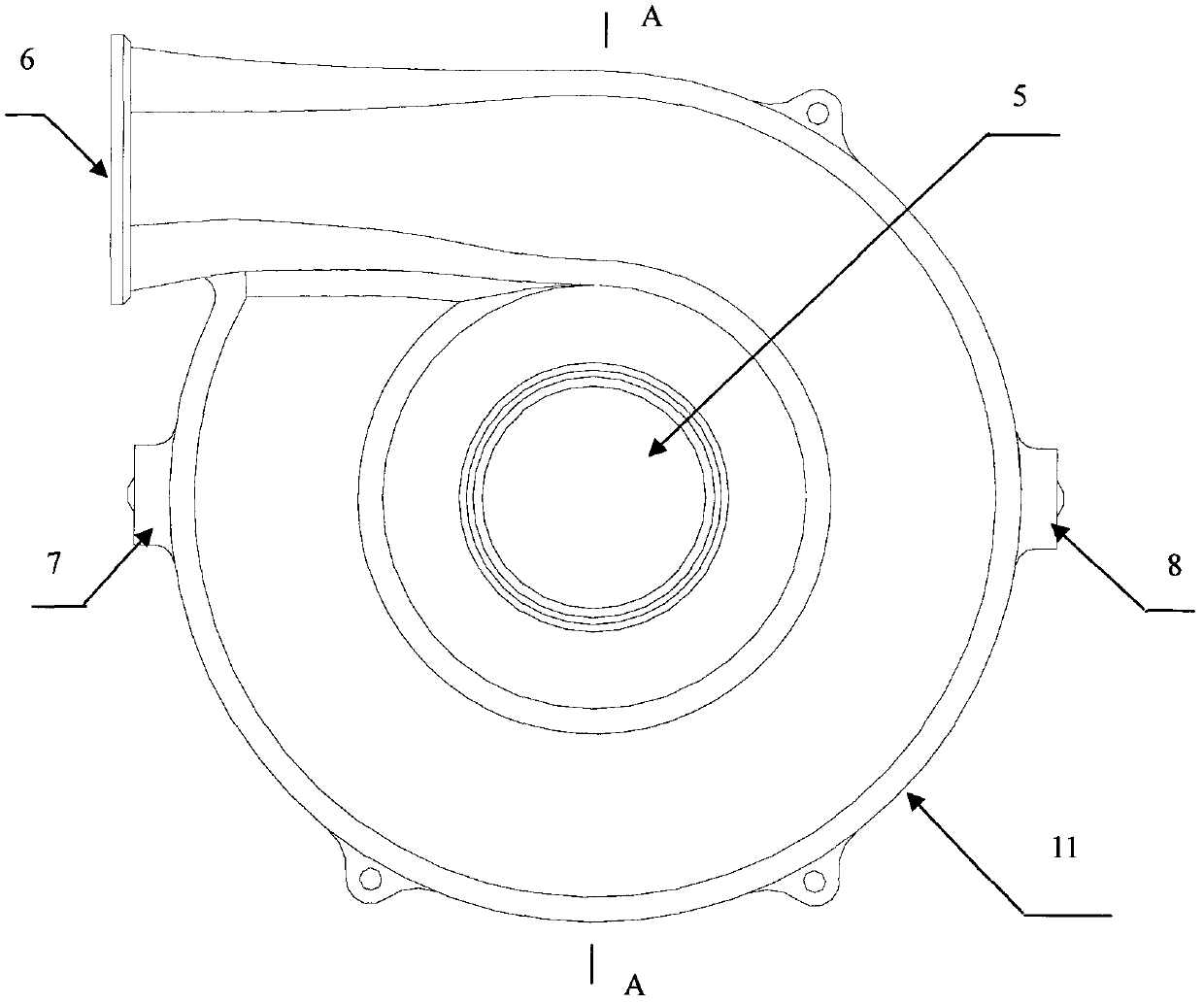 Inter-cooling integral volute