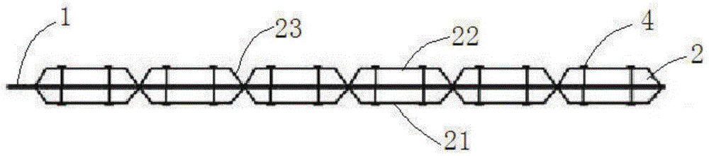 Flexible stab-resistant material arranged without gaps and preparation method of flexible stab-resistant material