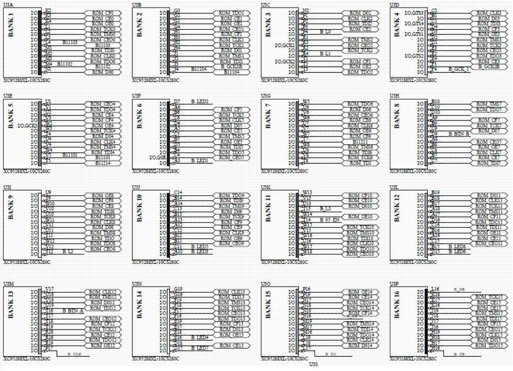 Multiple real-time reconfiguration adaptor used in test of field-programmable gate array device