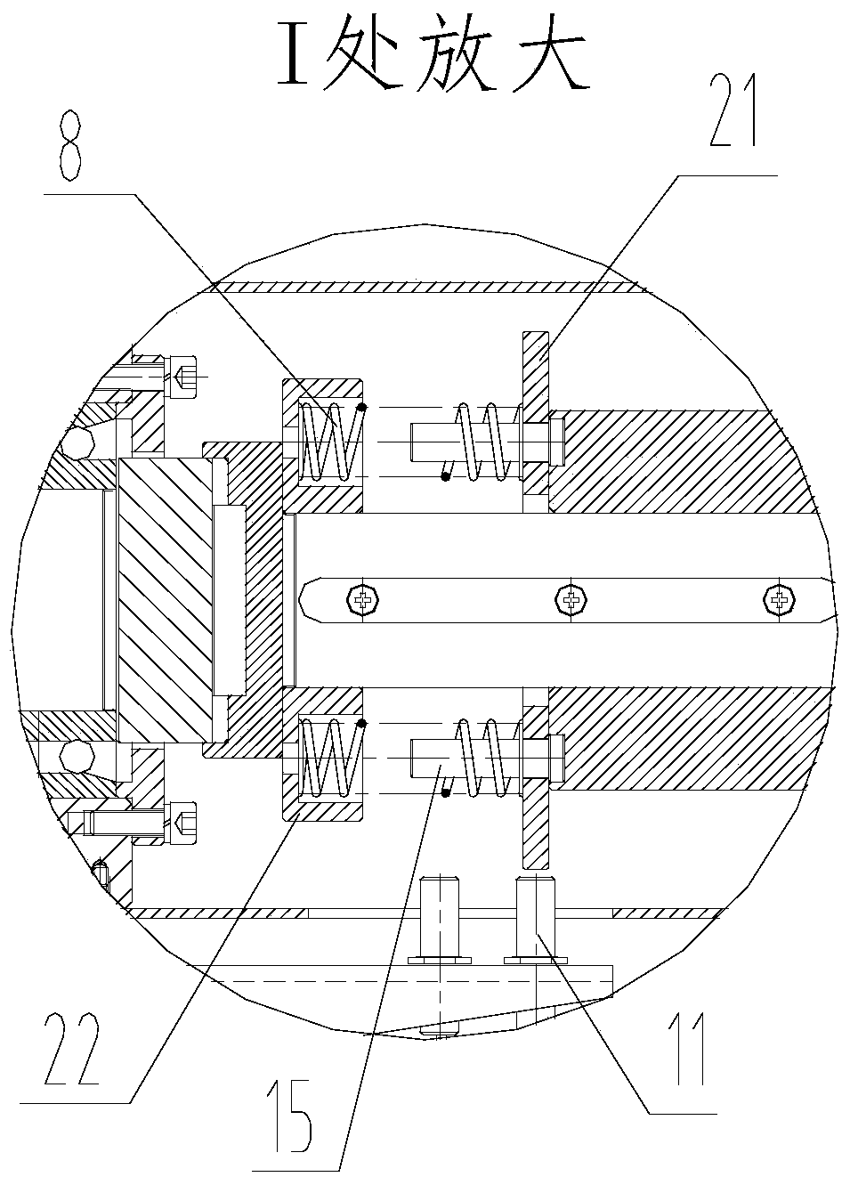 A gearbox no-load test inertial loading mechanism