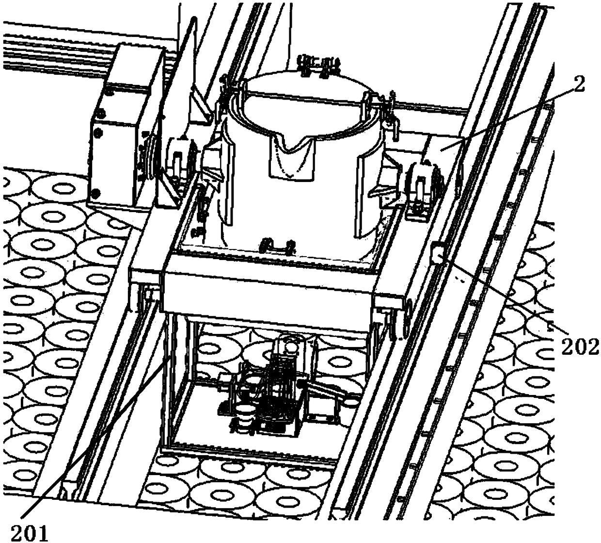 Numerically controlled quantitative weighing type multi-station continuous casting machine