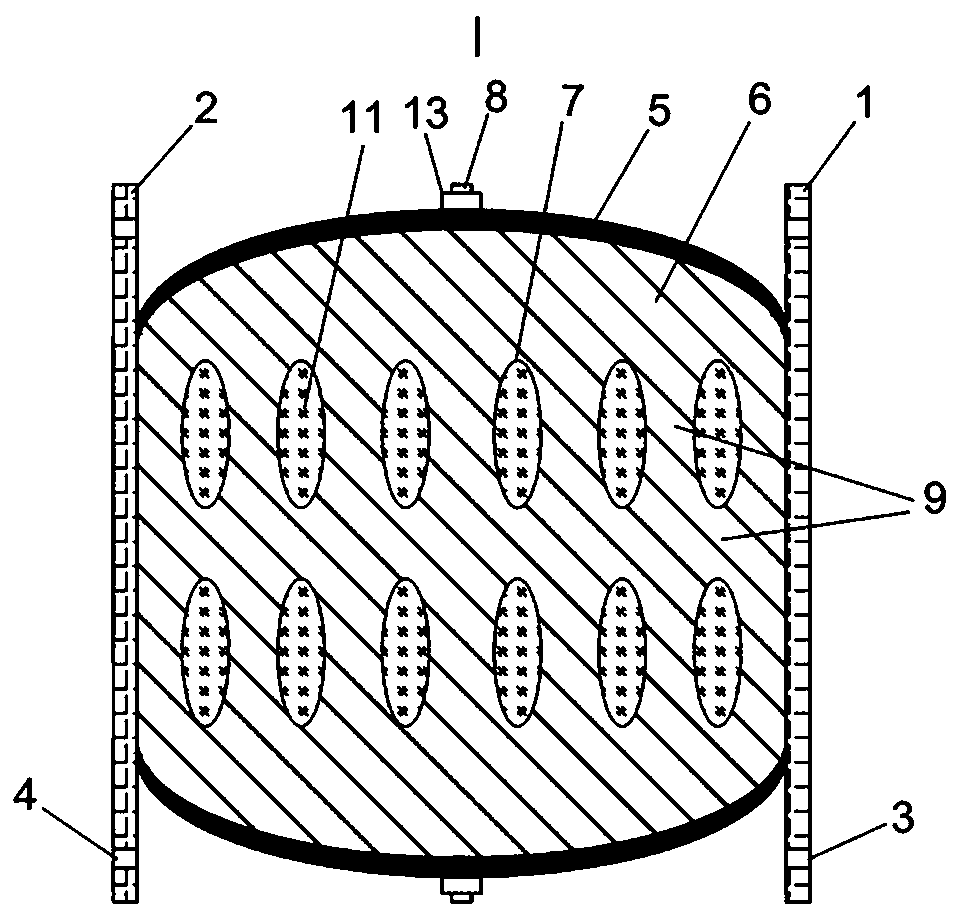 Olive-shaped quadruple energy-consuming type damper