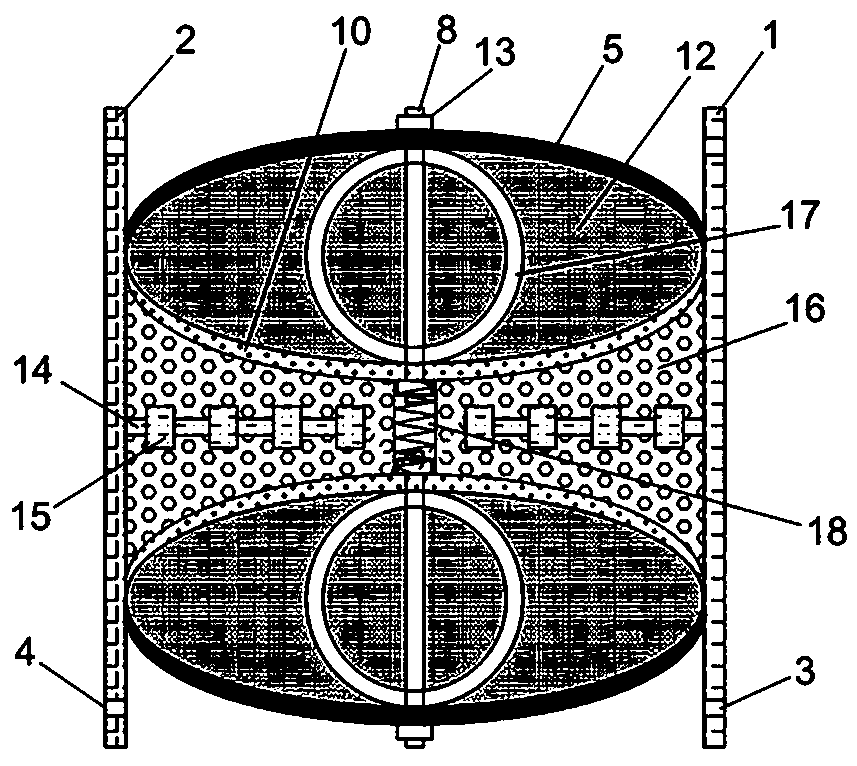 Olive-shaped quadruple energy-consuming type damper