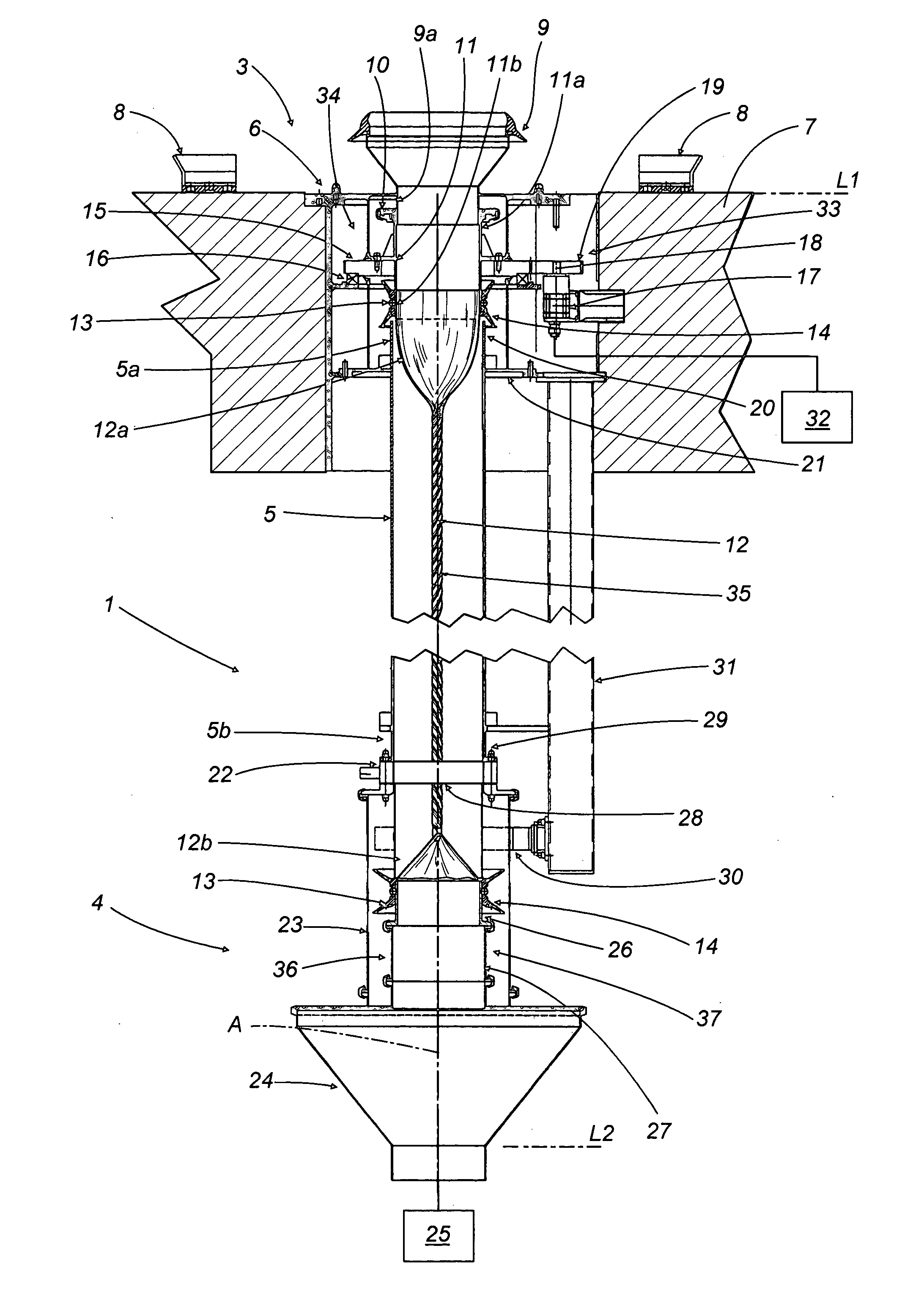 Apparatus for transferring loose material