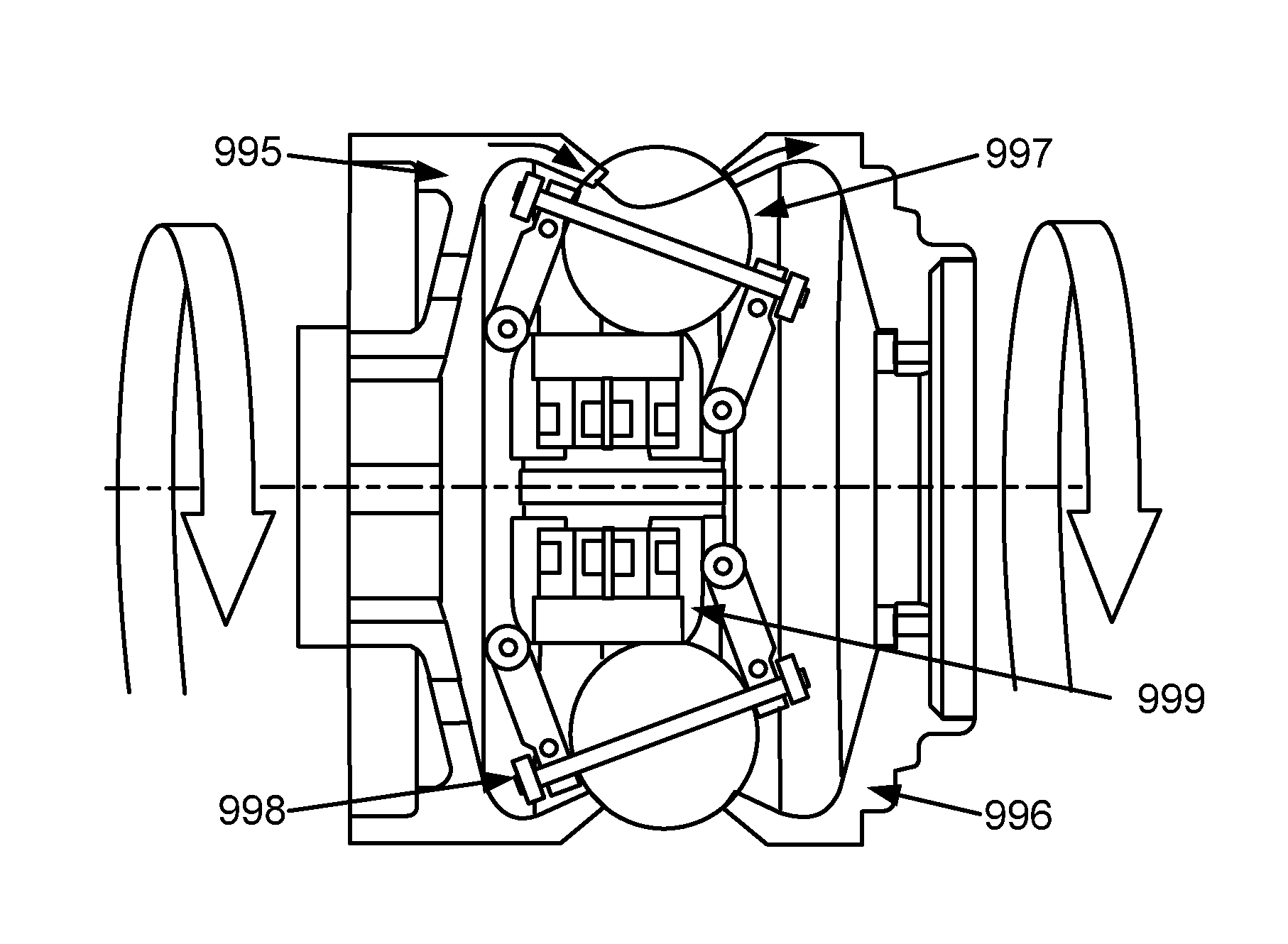 Variable-radius contact geometry for traction drives