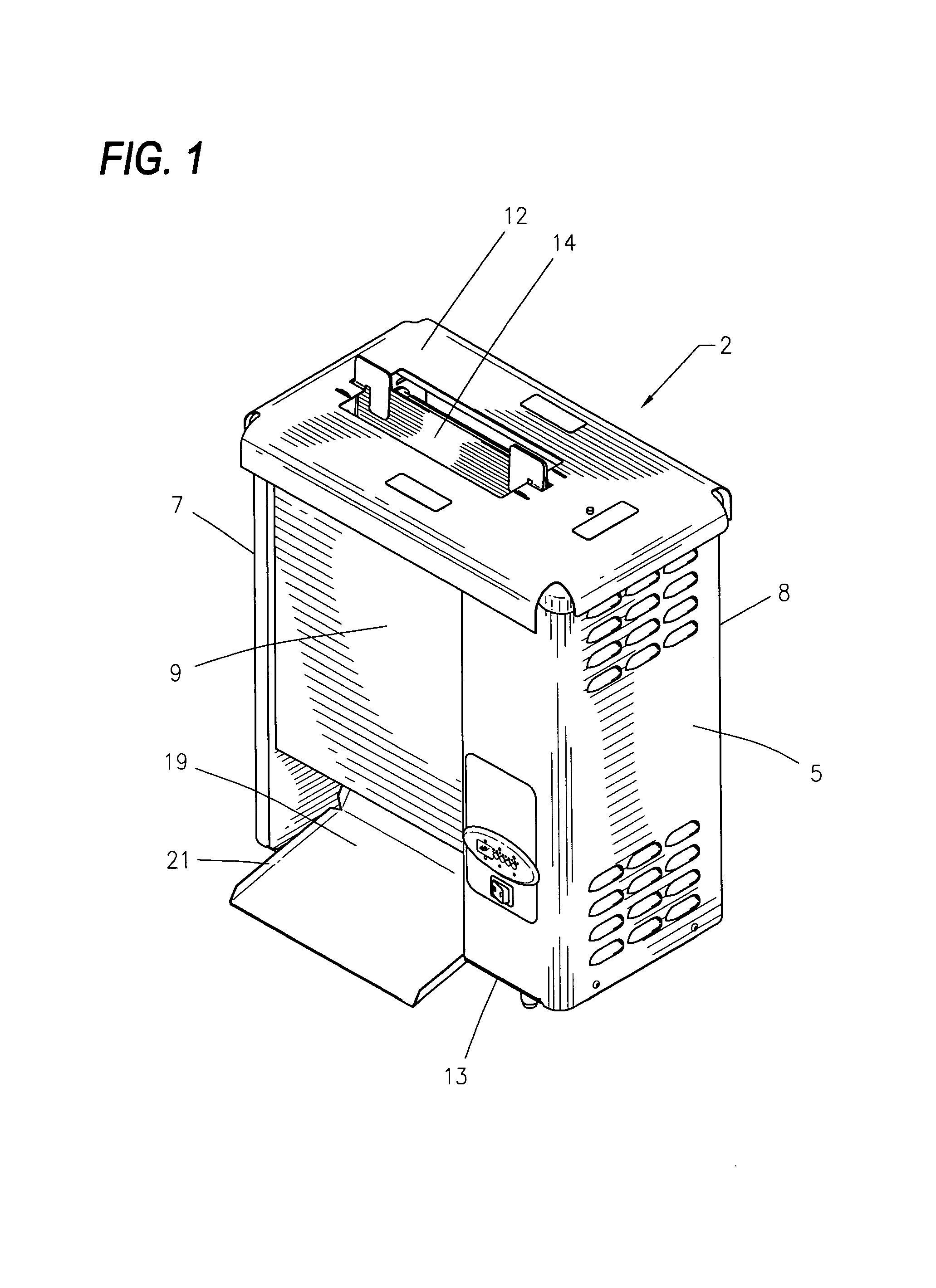 Apparatus and method for a chain motivated toaster with vertically aligned rollers