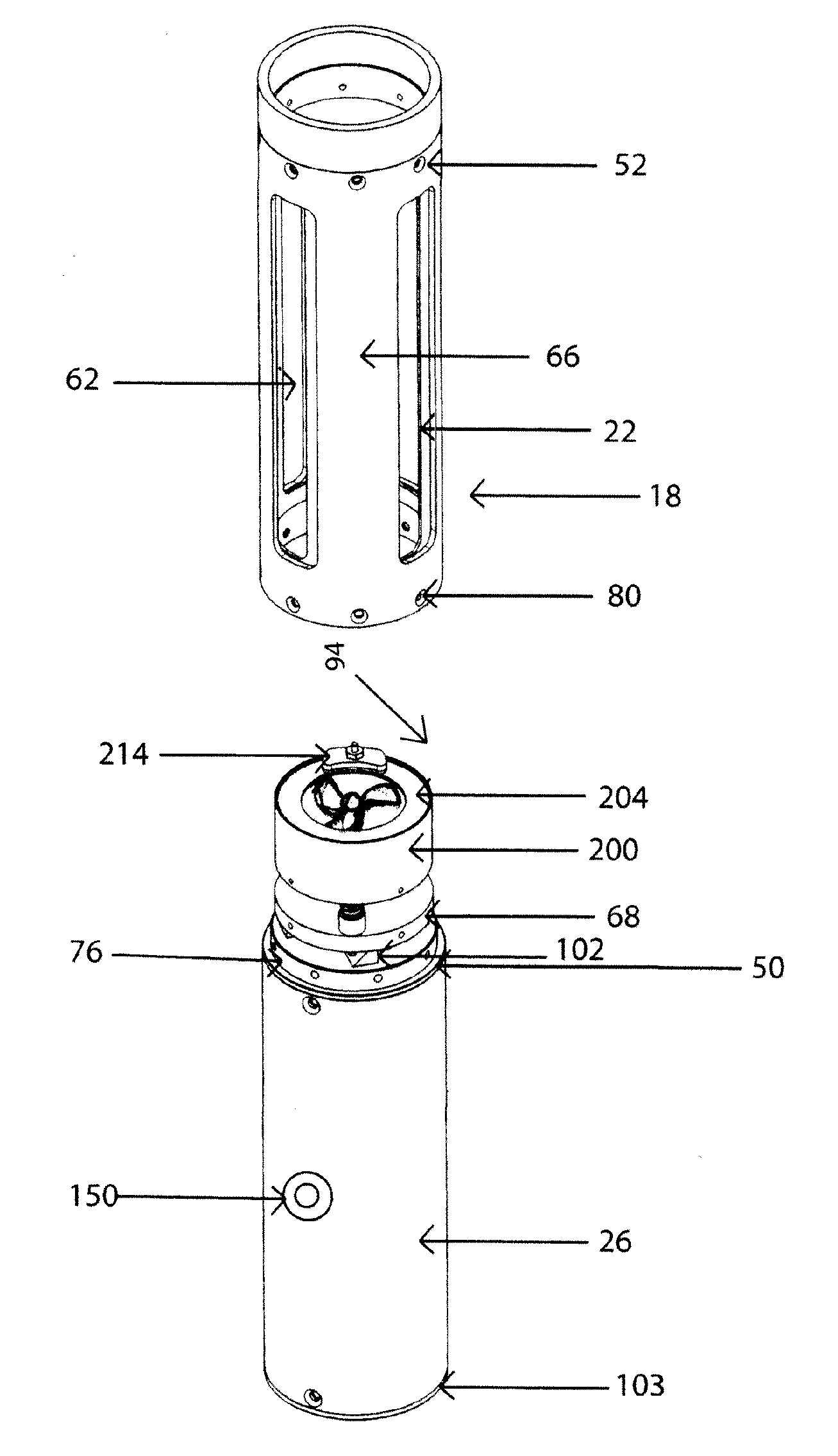 Autonomous device with biofouling control and method for monitoring aquatic environment